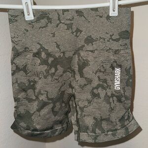 Gymshark olive camo shorts